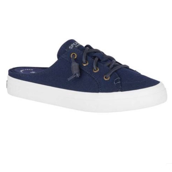 sperry crest vibe mule plaid